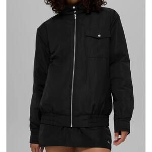 Alo Yoga Work It Bomber In Black Large NWT
